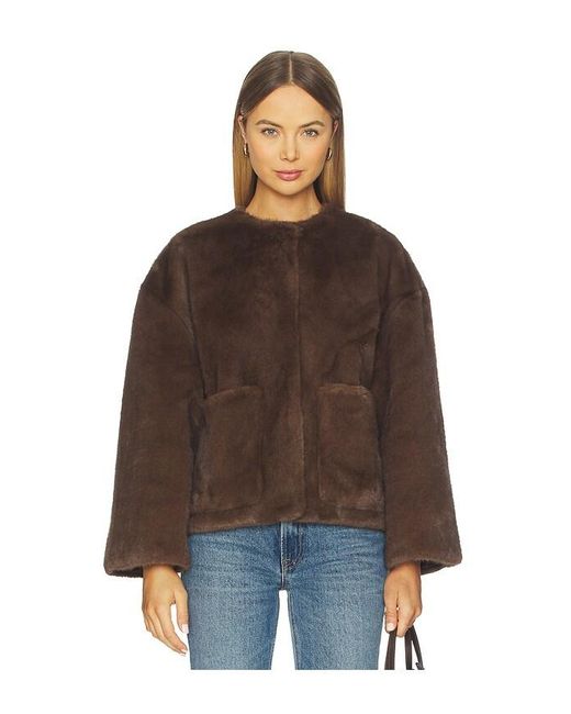 By Malene Birger Brown Jacquie Fake Fur Jacket