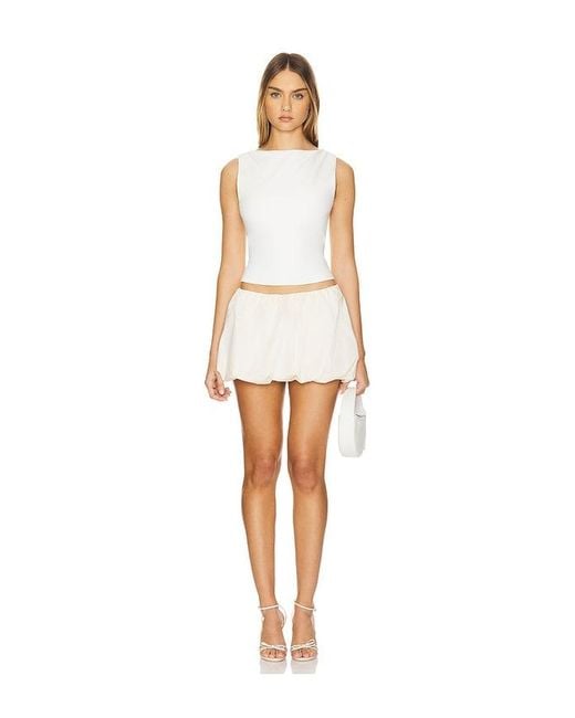 SNDY'S White Freja Bubble Skirt