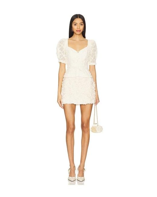Astr White Ena Skirt