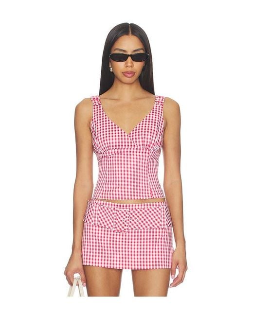 Amanda Uprichard Pink Alistair Top