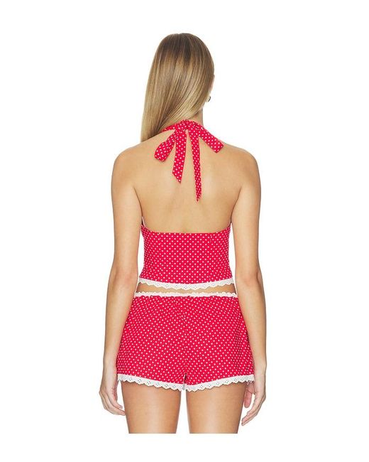 MAJORELLE Red Flo Top