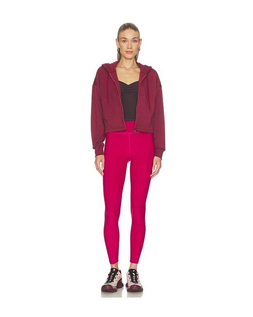 Beyond Yoga Red Scuba Cropped Jacket