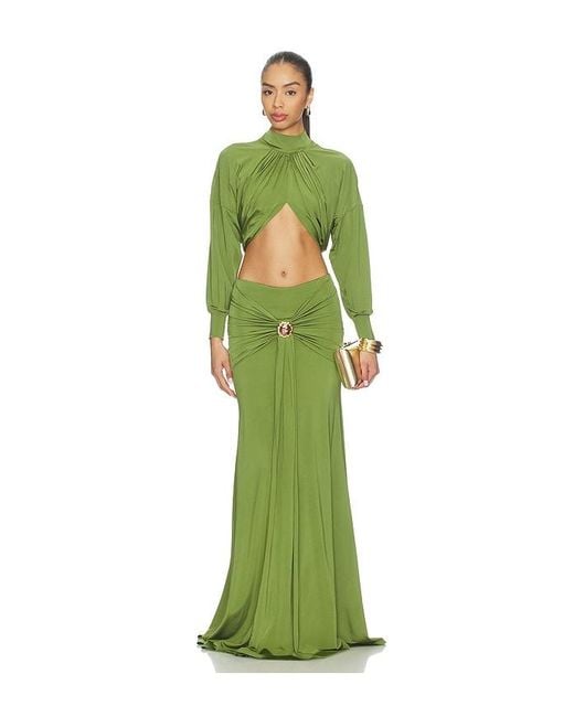 PATBO Green Intensity Jersey Cut Out Top