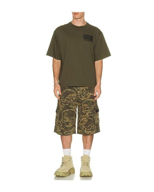 Von Dutch Green Originals Eagle Boxy Crop Tee for men