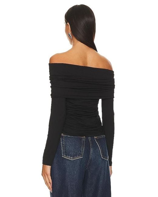 LNA Black Lia Fold Over Top