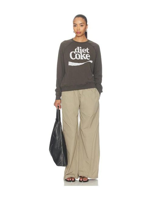 Junk Food Multicolor Diet Coke Raglan Crew Fleece Sweater