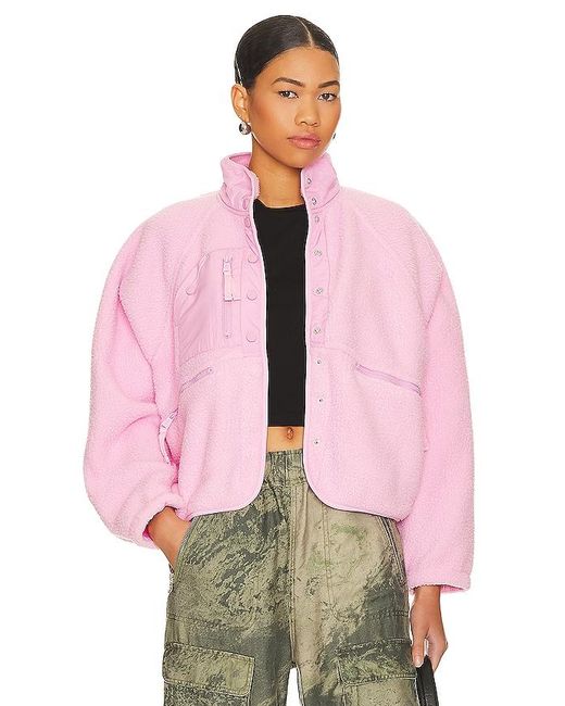 Free People X Fp Movement Hit The Slopes Jacket In Prism Pink