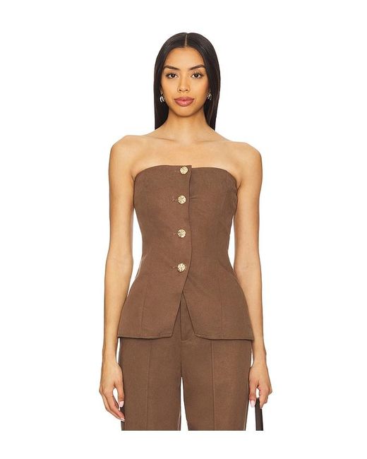 SNDY'S Emilie トップ Brown