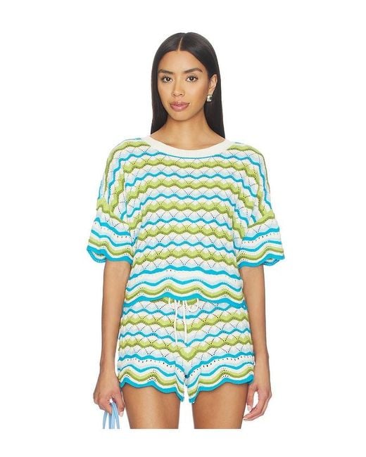 LSPACE Blue Sunchaser Top