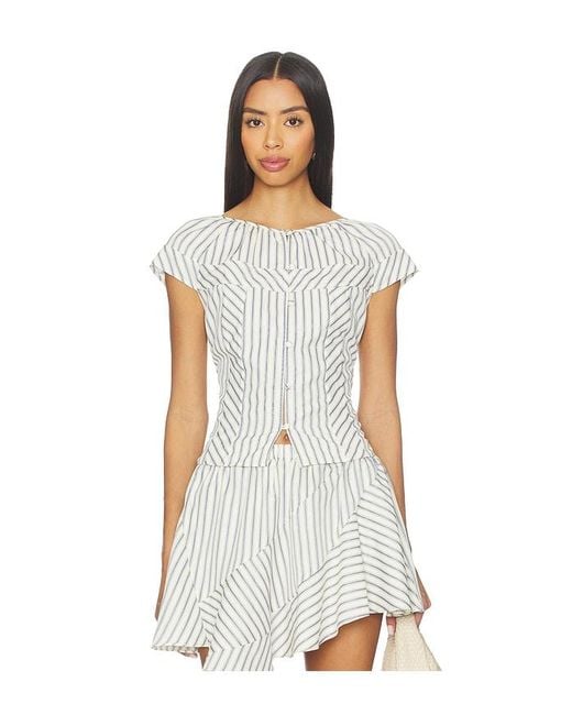 Amanda Uprichard White Norina Top