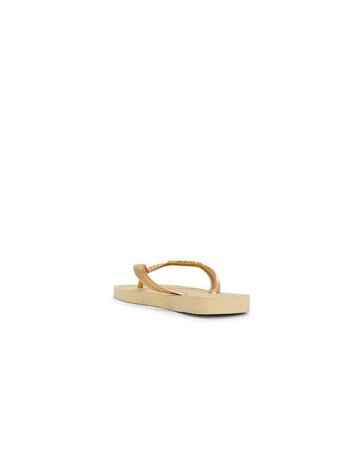 Havaianas Natural Top Logo Metallic Sandal