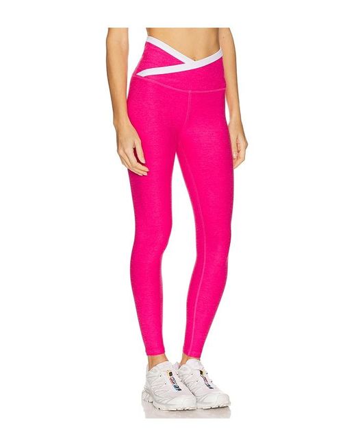 Beyond Yoga Pink Spacedye Outlines High Waisted Midi Legging