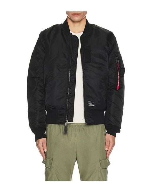 Alpha Industries Black Ma-1 Regular Fit Flight Jacket for men