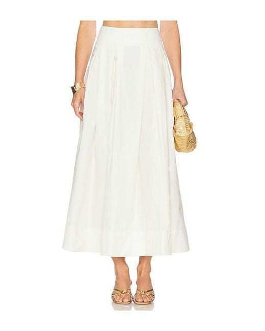 Camila Coelho Maisy Maxi Skirt White