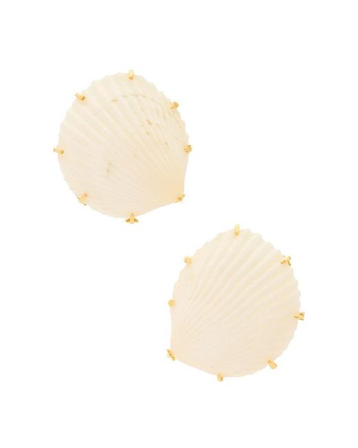 Jennifer Behr White Deryn Earrings