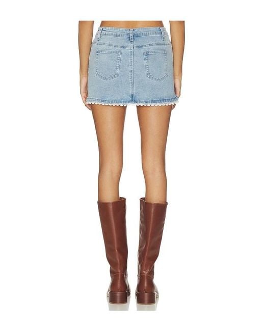MORE TO COME Blue Karlita Denim Mini Skirt