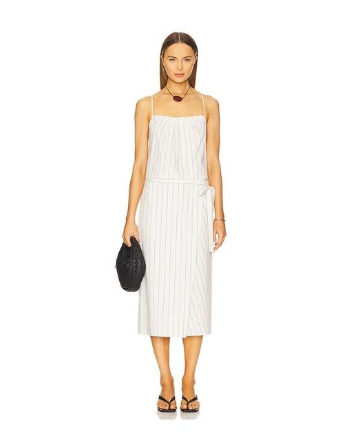 Vince White Seedling Stripe Wrap Skirt