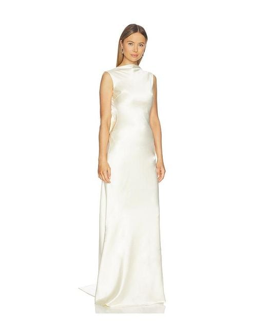 SAU LEE White Cassandra Gown