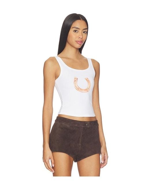 SNDY'S White X Revolve Tank Top