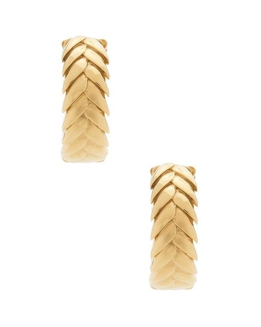 Bevza Metallic Spikelet Hoops