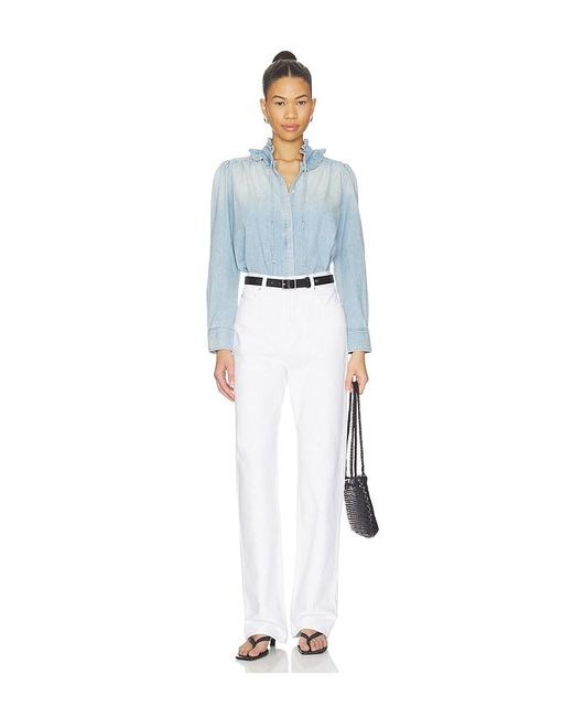 Citizens of Humanity Blue Calista Frill Collar Shirt