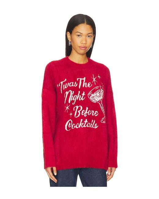 Show Me Your Mumu Red Classic Crewneck Sweater