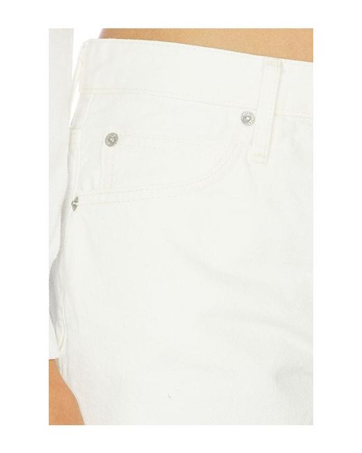 Re/done White The Breezy Shorts
