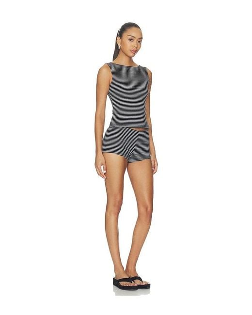 ALL THE WAYS Black Matilda Short Set
