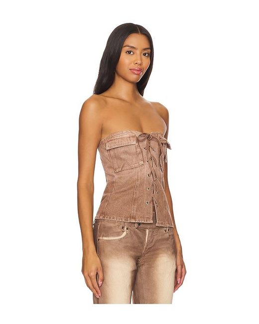 superdown Brown Jasmine Tube Top
