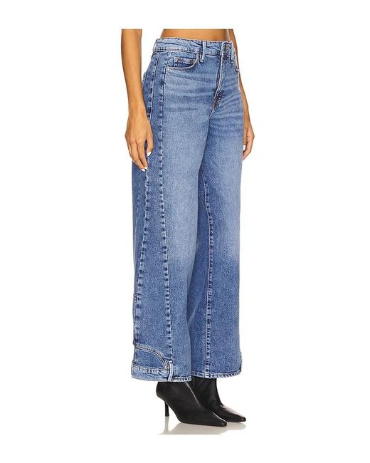GOOD AMERICAN Blue Reworked Wide Leg Jeans