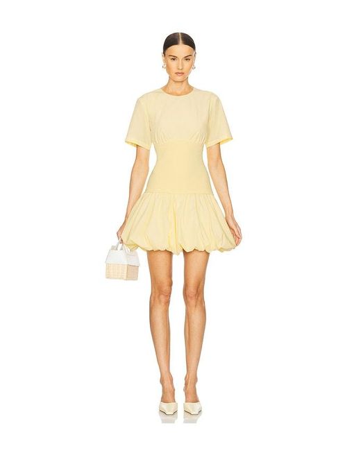 Jonathan Simkhai Natural Libbie Short Sleeve Mini Dress