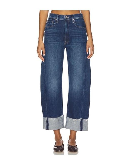 Mother Blue Gerades Bein Half-Pipe Ankle Cuff Fray