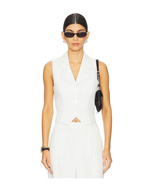 L'academie 'Academie By Marianna Carinne Crepe Vest Top White