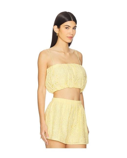 Lovers + Friends Yellow Josie Top