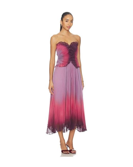 AMUR Pink Delyth Strapless Dress