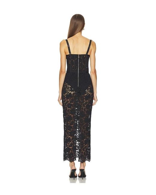 Camila Coelho Black Adilia Midi Dress