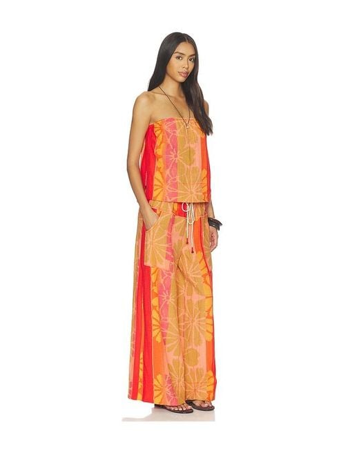 Free People Orange Devella Set