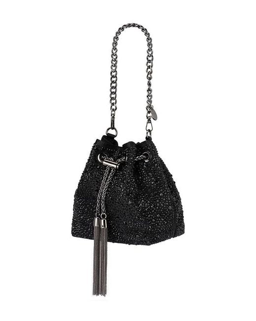 Olga Berg Black Mika Crystal Pouch