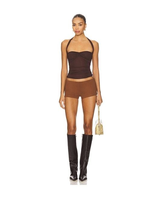superdown Brown Giovanna Micro Short