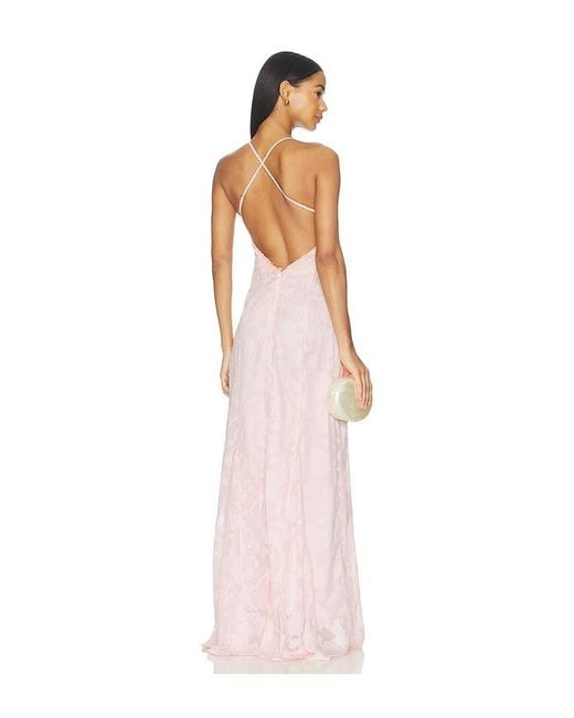 Runaway the Label White Ellerby Frill Trim Maxi Dress