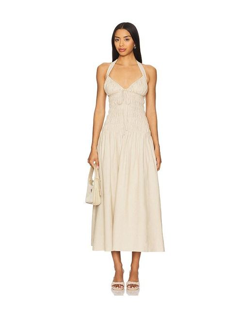 Tularosa White Liya Midi Dress