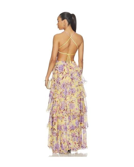 PATBO Natural Peony Butterfly Maxi Dress