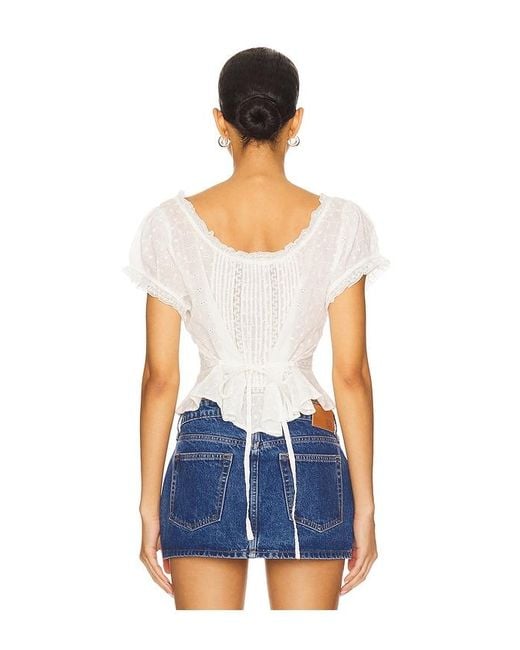 Rixo Blue Sandi Top