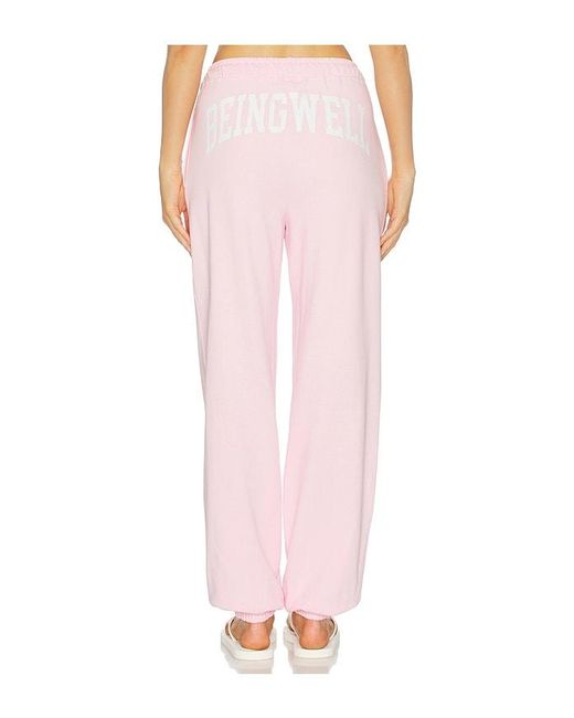 WellBeing + BeingWell Pink Cooper Jogger