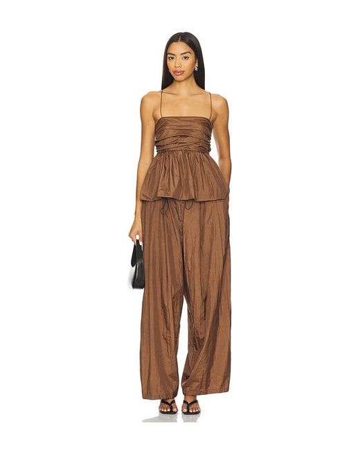 SWF Brown Parachute Peplum Cami