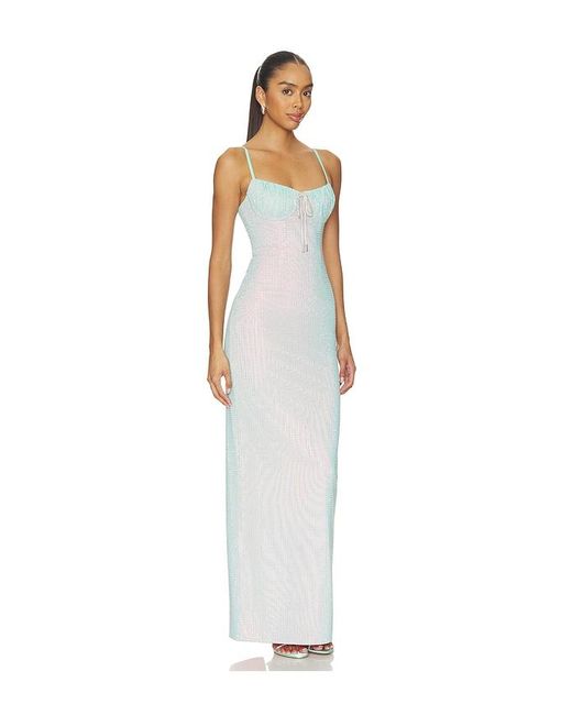 Area White Crystal Hotfix Gown