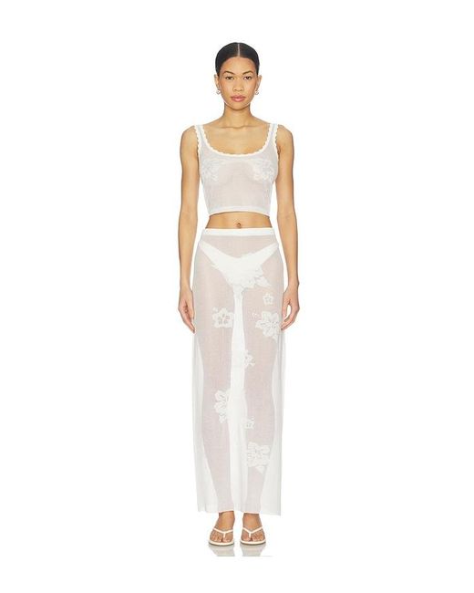 Leslie Amon White Emma Skirt