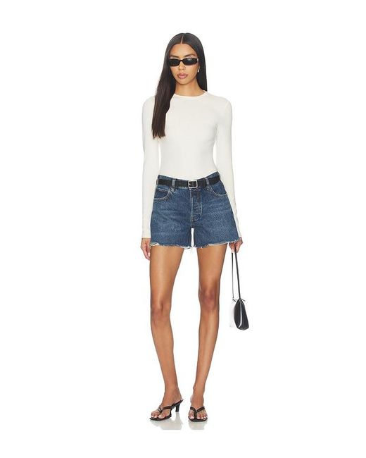 FRAME Blue The Long Hang Short
