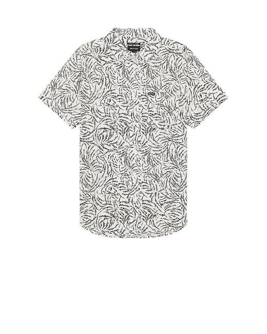 Brixton White Charter Print Short Sleeve Shirt for men