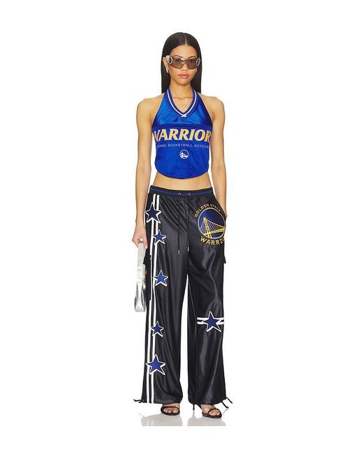 OFF SEASON Blue Jersey Halter Top